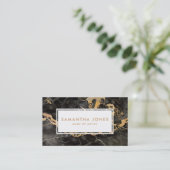 Gold Black Marble maakt artistieke Visitekaartjes  (Staand voorkant)
