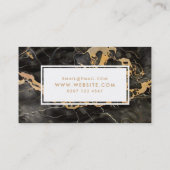 Gold Black Marble maakt artistieke Visitekaartjes  (Achterkant)