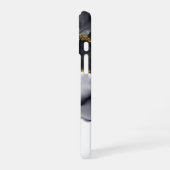 Gold Black Marble Personalize iPhone 16 Hoesje (Linkerkant)