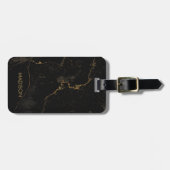 Gold Black Marmer Bagagelabel (Voorkant horizontaal)