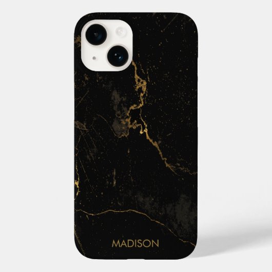 Gold Black Marmer Case-Mate iPhone Case (Achterkant)