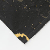 Gold Black Marmer Fleece Deken (Hoek)