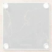 Gold Black Marmer Glazen Onderzetter (Achterkant)