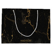 Gold Black Marmer Groot Cadeauzakje (Achterkant)