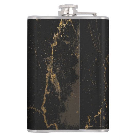 Gold Black Marmer Heupfles (Achterkant)