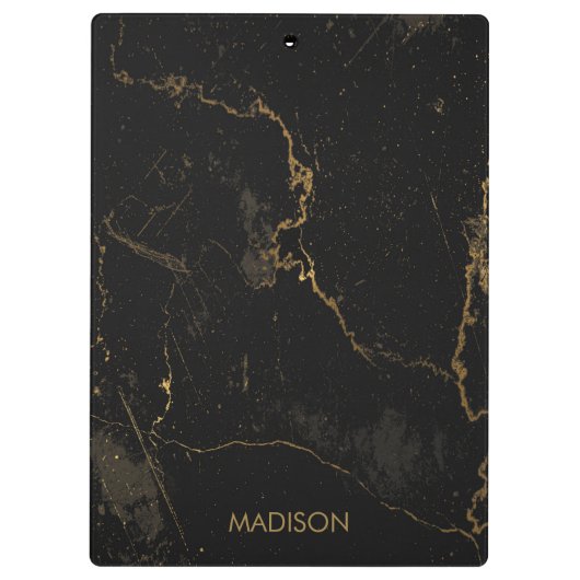 Gold Black Marmer Klembord (Achterkant)