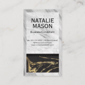 Gold Black Marmer | Lijst van witte marmer Visitekaartje (Achterkant)