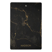 Gold Black Marmer Mini Klembord (Achterkant)