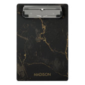 Gold Black Marmer Mini Klembord (Voorkant)