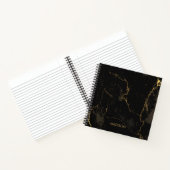 Gold Black Marmer Notitieboek (Binnen)