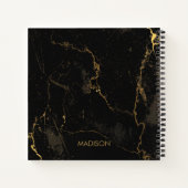 Gold Black Marmer Notitieboek (Achterkant)