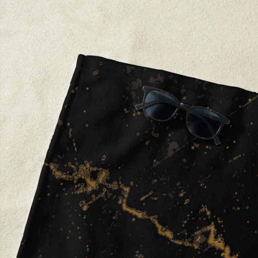 Gold Black Marmer Strandlaken (In situ)