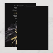 Gold Black Masquerade Ball Quinceanera Uitnodiging (Voorkant / Achterkant)