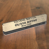 Gold Black Medewerker Naambordje (Zijkant)