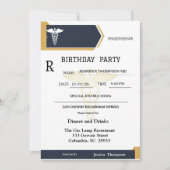 Gold Black Medical Prescrition Pad Birthday Kaart (Voorkant)