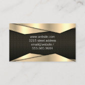 Gold Black Metallic | Logo onroerend goed Visitekaartje (Achterkant)