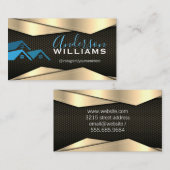 Gold Black Metallic | Logo onroerend goed Visitekaartje (Voorkant / Achterkant)