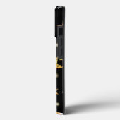 Gold Black Metallic Luxury Mode Merry Xmas Case-Mate iPhone Case (Achterkant / Links)