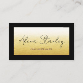 Gold Black Minimalist  Visitekaartje
