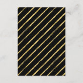 Gold & Black Modern Adult Birthday Party Insert Informatiekaartje (Achterkant)