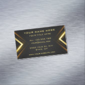 Gold Black Modern Design Visitekaartje Magnet Magnetisch Visitekaartje (Voorbeeld)