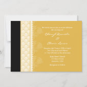 Gold Black Modern Magnetic Wedding Invitation Magnetische Uitnodiging (Voorkant)