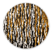 Gold & Black Modern Safari Rain Jungle Glam Keramische Knop (Voorkant)