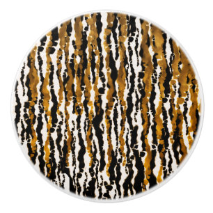 Gold & Black Modern Safari Rain Jungle Glam Keramische Knop