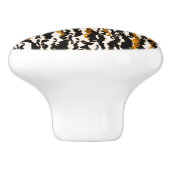 Gold & Black Modern Safari Rain Jungle Glam Keramische Knop (Zijkant)