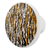 Gold & Black Modern Safari Rain Jungle Glam Keramische Knop (Rechts)
