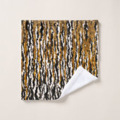 Gold & Black Modern Safari Rain Oerwoud Glam Bad Handdoek (Wasdoekje)