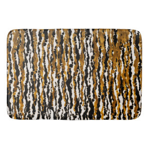 Gold & Black Modern Safari Rain Oerwoud Glam Badmat