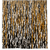 Gold & Black Modern Safari Rain Oerwoud Glam Douchegordijn (Voorkant)