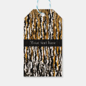 Gold & Black Modern Safari Rain Oerwoud Glam Party Cadeaulabel (Achterkant)