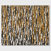 Gold & Black Modern Safari Rain Oerwoud Glam Party Cadeaupapier (Vlak)