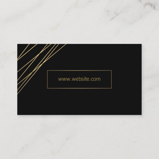 Gold Black Modern Visitekaartje (Achterkant)