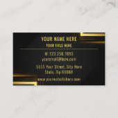 Gold Black Modern Visitekaartje met Logo (Voorkant)