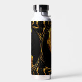 Gold Black Monochrome Achempo Opulent Swirl Liquid Waterfles (Links)