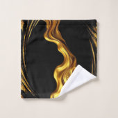 Gold Black Monochrome Christian Achempong Opulent Bad Handdoek (Wasdoekje)