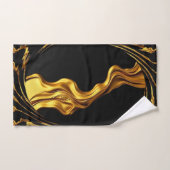 Gold Black Monochrome Christian Achempong Opulent Bad Handdoek (Handdoek)
