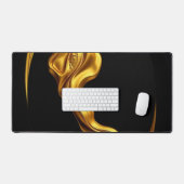 Gold Black Monochrome Opulent Swirl Achempong Bureaumat (Keyboard & Muis)