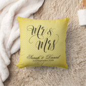 Gold Black Mr & Mrs Wedding Pillow Keepomwille Gif Kussen (Deken)