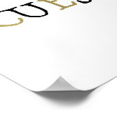 Gold Black Mustache Poster (Hoek)