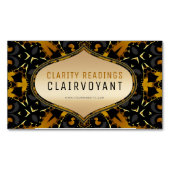 Gold Black New age Geometry Clairvoyant Readings Magnetisch Visitekaartje (Voorkant)