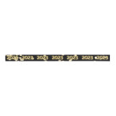Gold Black - Nieuwe jaren | Diamond Glitter Confet Grosgrain Lint (Voorkant)