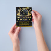 Gold Black - Nieuwe jaren - Uitnodiging voor Eve P Flyer (Hand)