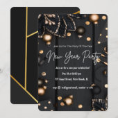 Gold Black nieuwjaar Elegant Custom Kaart (Voorkant / Achterkant)