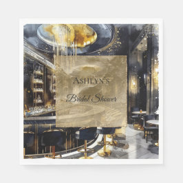 Gold Black Night Club Party Vrijgezellenfeest Servet