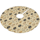 Gold Black Noordse kerstboombollen op gouden schaa Kerstboom Rok (Gekanteld)