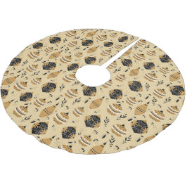 Gold Black Noordse kerstboombollen op gouden schaa Kerstboom Rok